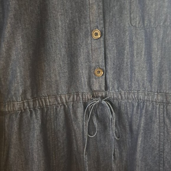 Jack BB Dakota Chambrey Button Front Long Sleeve Dress Size Small - Picture 8 of 9